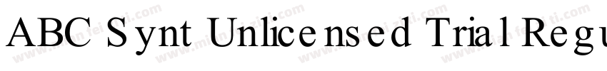 ABC Synt Unlicensed Trial Regular字体转换